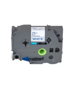 TZE243 - ruban cassette compatible Brother - bleu, blanc