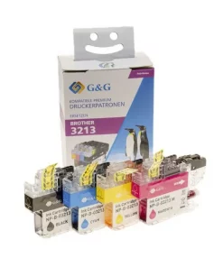 LC3213VALDR - cartouches qualité premium compatible Brother - multipack 4 couleurs : noire, cyan, magenta, jaune