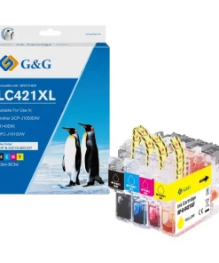 LC421XLVAL - cartouches qualité premium compatible Brother - multipack 4 couleurs : noire, cyan, magenta, jaune