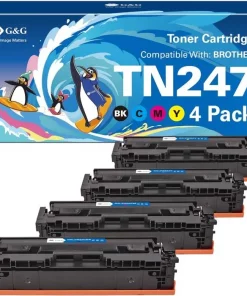 TN243CMYK - toners qualité premium compatible Brother - multipack 4 couleurs : noir, cyan, magenta, jaune