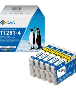 C13T12854010 / T1285 - cartouches qualité premium compatible Epson - multipack 4 couleurs : noire, cyan, magenta, jaune