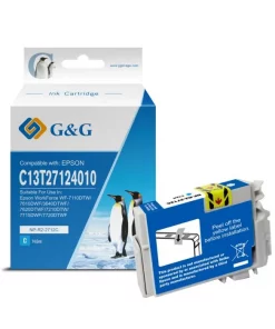 C13T27124010 / 27XL - cartouche qualité premium compatible Epson - cyan