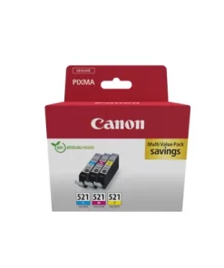 Canon CLI-521 - Pack de 3 - cyan, magenta, jaune - cartouche d'encre de marque