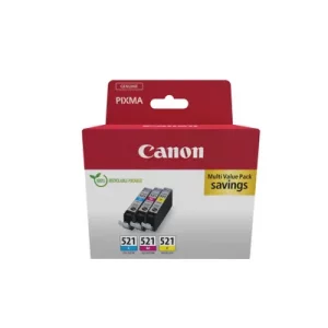 Canon CLI-521 - Pack de 3 - cyan, magenta, jaune - cartouche d'encre de marque