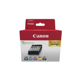 Canon CLI-581 / PGI-580 - Pack de 5 - noir, noir photo, cyan, magenta, jaune - cartouche d'encre de marque