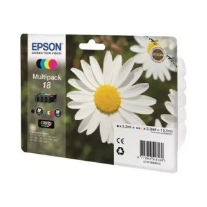 Epson 18 Pâquerette - Pack de 4 - noir, cyan, magenta, jaune - cartouche d'encre de marque