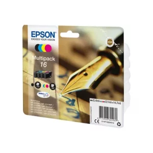 Epson 16 Stylo plume - Pack de 4 - noir, cyan, magenta, jaune - cartouche d'encre de marque