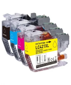 LC421XL - Cartouches compatibles Brother - Multipack 4 couleurs (BK,C,M,Y)