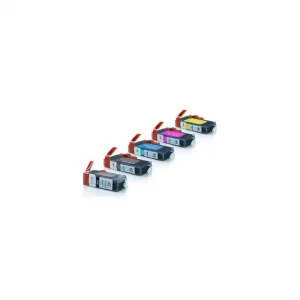 PGI525XL-CLI526XL - Cartouches compatibles Canon - Multipack 5 cartouches (PGI525XL + CLI526XL BKCMY)
