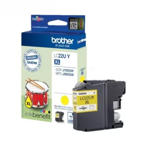 LC22UY - cartouche de marque Brother - jaune