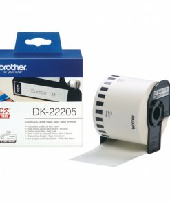 BROTHER DK22205 Ruban continu Papier adhésif (30m) 62 mm Noir/Blanc