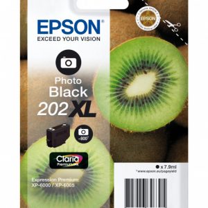 EPSON Cartouche Kiwi 202XL Encre Claria Premium Noir Photo 7,9ml