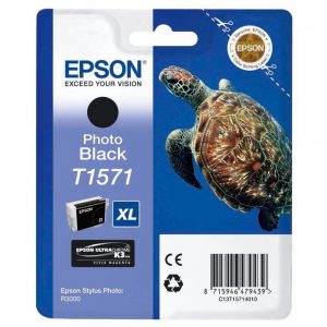 EPSON Cartouche Tortue T1571 Encre UC K3 VM Noir 25,9ml