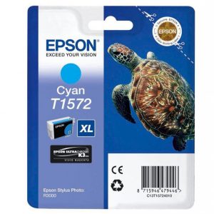EPSON Cartouche Tortue T1572 Encre UC K3 VM Cyan 25,9ml
