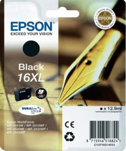 EPSON Cartouche Stylo à plume 16XL Encre Durabrite Noir XL 12,9ml