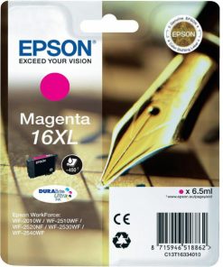 EPSON Cartouche Stylo à plume 16XL Encre Durabrite Magenta XL 6,5ml