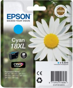 EPSON Cartouche Pâquerette 18XL Encre Claria Home Cyan XL 6,6ml