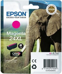 EPSON Cartouche Eléphant 24XL Encre Claria Photo HD Magenta 8,7ml