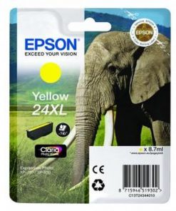 EPSON Cartouche Eléphant 24XL Encre Claria Photo HD Jaune 8,7ml