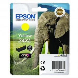 EPSON Cartouche Eléphant 24XL Encre Claria Photo HD Jaune 8,7ml