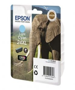 EPSON Cartouche Eléphant 24XL Encre Claria Photo HD Cyan clair 9,8ml