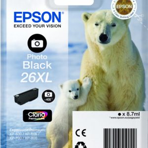 EPSON Cartouche Ours Polaire26XL Encre Claria Premium Noir Ph 8,7ml