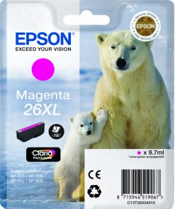 EPSON Cartouche Ours Polaire 26XL Encre Claria Premium Magenta 9,7ml