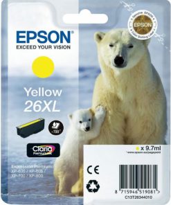 EPSON Cartouche Ours Polaire 26XL Encre Claria Premium Jaune 9,7ml