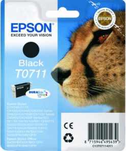 EPSON Cartouche Guépard T0711 Encre DURABrite Ultra Noir 7,4ml
