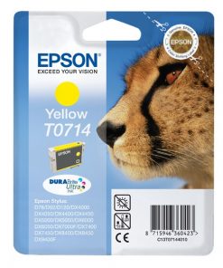 EPSON Cartouche Guépard T0714 Encre DURABrite Ultra Jaune 5,5ml