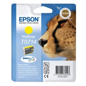 EPSON Cartouche Guépard T0714 Encre DURABrite Ultra Jaune 5,5ml