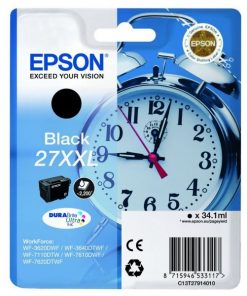 EPSON Cartouche Réveil 27XXL Encre Durabrite Noir XXL 34,1ml