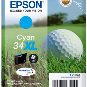 EPSON Cartouche Golf 34XL Encre Durabrite Cyan 10,8ml