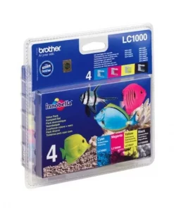 LC1000VALBP - cartouches de marque Brother - multipack 4 couleurs : noire, cyan, magenta, jaune