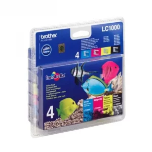 LC1000VALBP - cartouches de marque Brother - multipack 4 couleurs : noire, cyan, magenta, jaune