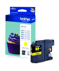 LC123Y - cartouche de marque Brother - jaune