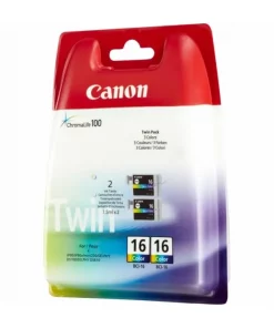 9818A002 / BCI-16 C - cartouche de marque Canon - multicouleur - pack de 2