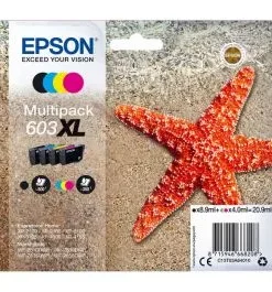 C13T03A94010 / 603XL/603 - cartouches de marque Epson - multipack 4 couleurs : noire, cyan, magenta, jaune