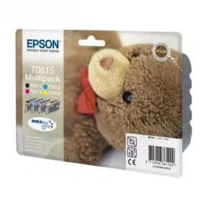 C13T06154010 / T0615 - cartouches de marque Epson - multipack 4 couleurs : noire, cyan, magenta, jaune