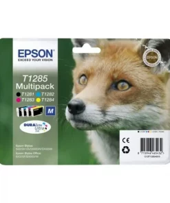 C13T12854010 / T1285 - cartouches de marque Epson - multipack 4 couleurs : noire, cyan, magenta, jaune