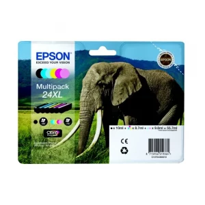 C13T24384011 / 24XL - cartouches de marque Epson - multipack 6 couleurs : noire, cyan, magenta, jaune