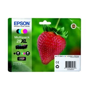 C13T29964012 / 29XL - cartouches de marque Epson - multipack 4 couleurs : noire, cyan, magenta, jaune