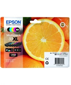 C13T33574010 / 33XL - cartouches de marque Epson - multipack 5 couleurs : noire, cyan, magenta, jaune