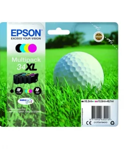 C13T34764010 / 34XL - cartouches de marque Epson - multipack 4 couleurs : noire, cyan, magenta, jaune