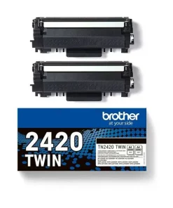 TN2420TWIN - toner de marque Brother - noir - pack de 2