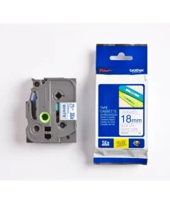 TZE243 - ruban cassette de marque Brother - bleu, blanc