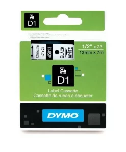 45013 / S0720530 - ruban cassette de marque Dymo - noir, blanc