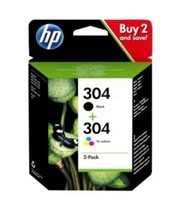 3JB05AE / 304 - cartouches de marque HP - multipack 2 couleurs : noire, multicouleur