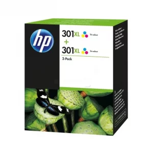 D8J46AE / 301XL - cartouche de marque HP - multicouleur - pack de 2