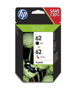 N9J71AE / 62 - cartouches de marque HP - multipack 2 couleurs : noire, multicouleur